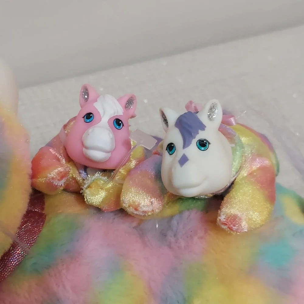 2017 Unicorn Surprise Plush Pastel Tie Dye Mom 2 Babies Pastel‎ Stuffed Doll 10